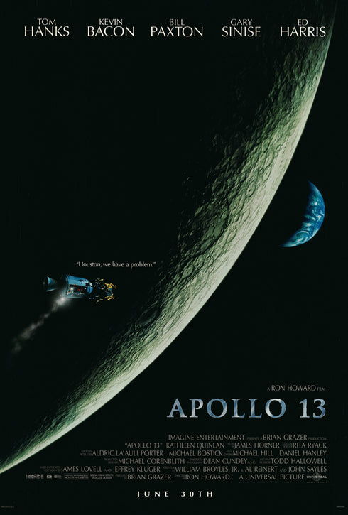 apollo 13 1995 style a advance one sheet poster rolled