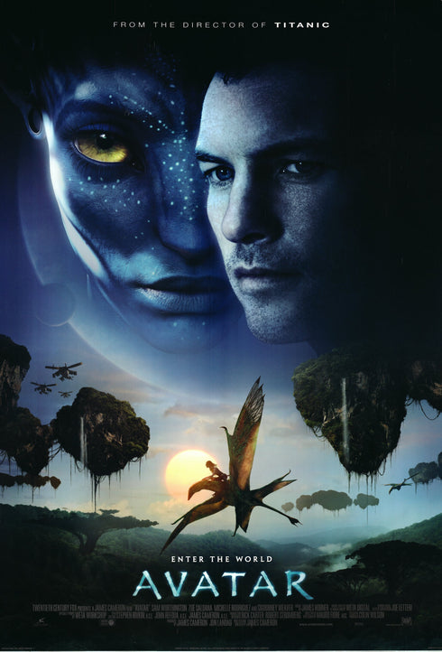 avatar 2009 one sheet poster rolled (sam w. & other characters)
