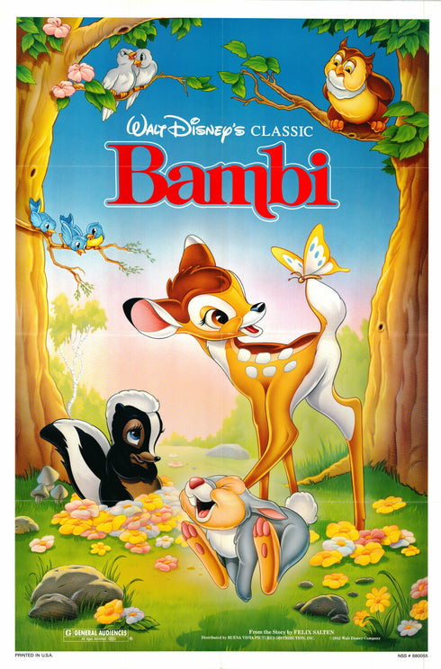 bambi 1988R one sheet poster rolled