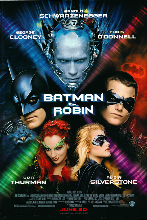 batman & robin 1997 style a one sheet poster rolled