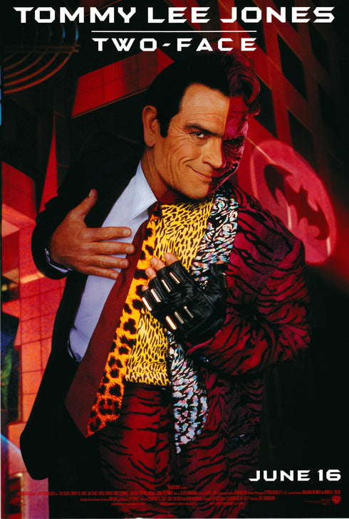 batman forever two face (jones) 1995 one sheet poster rolled