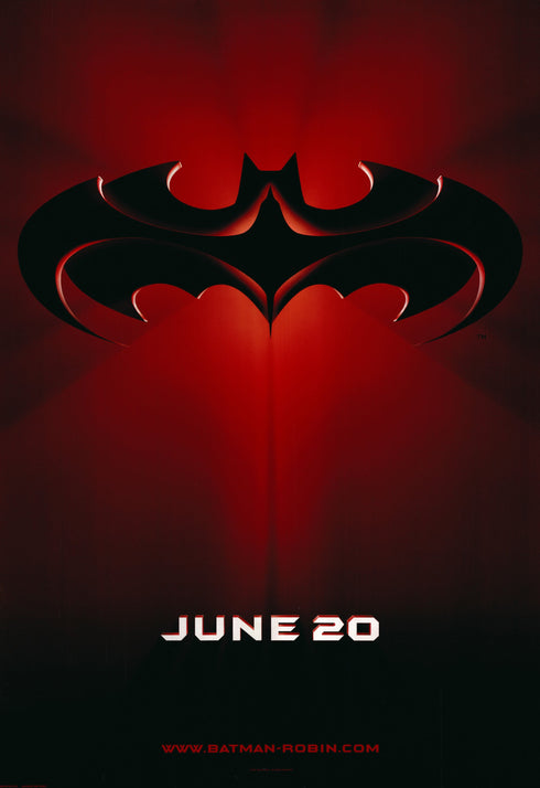 batman & robin (red logo) 1997 advance one sheet poster rolled