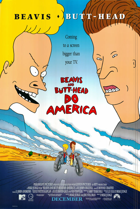 beavis and butthead do america 1996 one sheet poster rolled