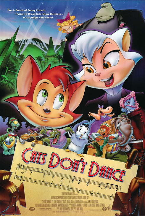 cats don't dance 1997 one sheet poster rolled
