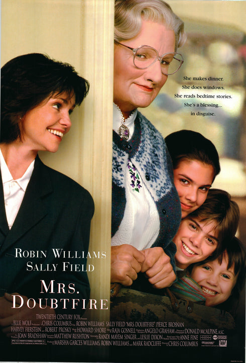 mrs. doubtfire 1993 one sheet poster rolled double sided