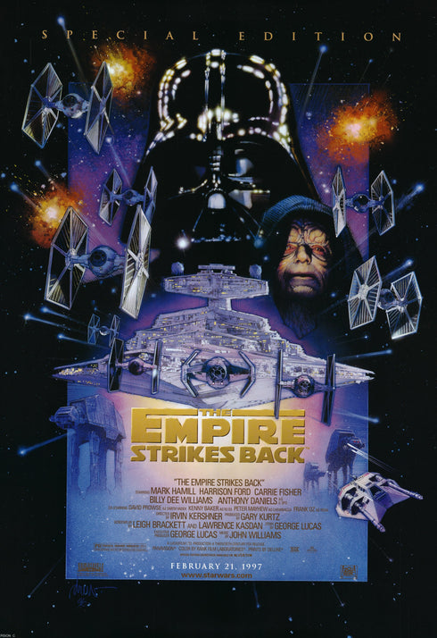 empire strikes back 1997 special edition version c one sheet poster rolled