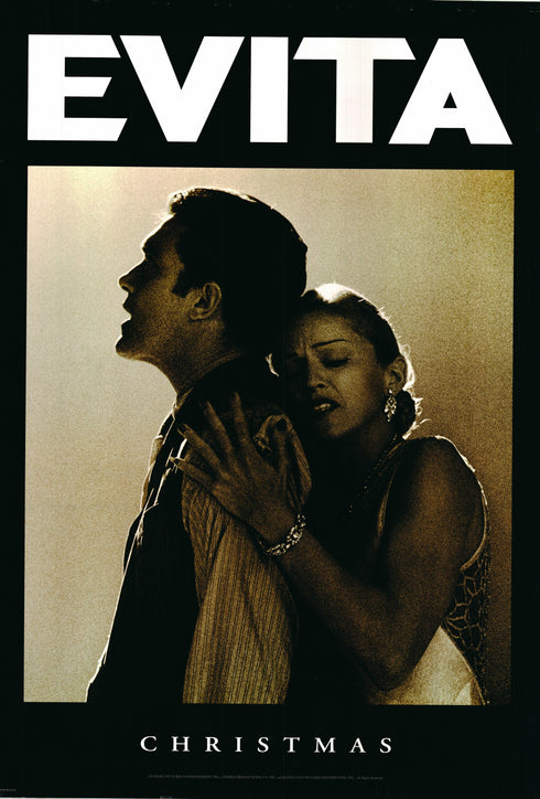 evita 1996 advance one sheet poster rolled (christmas)