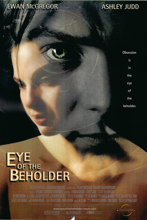 eye of the beholder 1999 one sheet poster rolled double sided (blue)