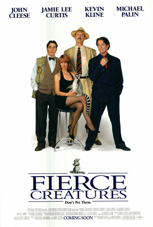 fierce creatures 1996 one sheet poster rolled double sided