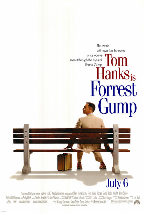 forrest gump 1994 one sheet poster rolled
