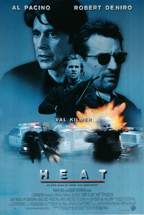 heat 1995 one sheet poster rolled