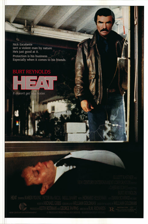 heat 1986 one sheet poster rolled