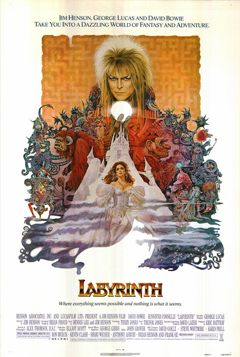 labyrinth 1986 one sheet poster rolled