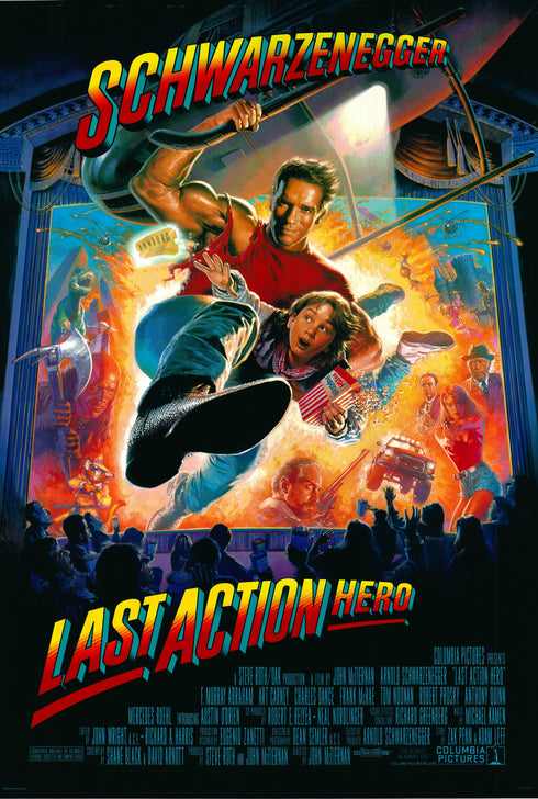 last action hero 1993 one sheet poster rolled double sided