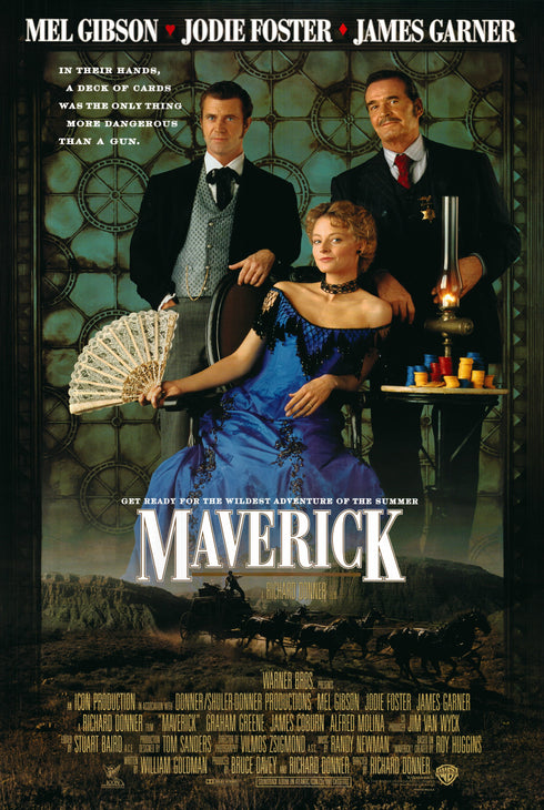 maverick 1994 one sheet poster rolled