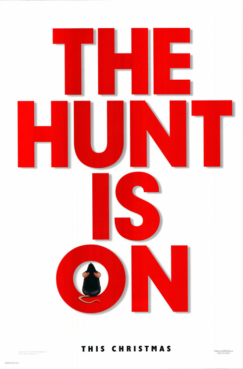 mouse hunt 1997 advance one sheet poster rolled double sided (the hunt is on)