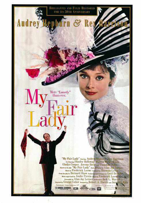 my fair lady 1994R 30th anniversary one sheet poster rolled