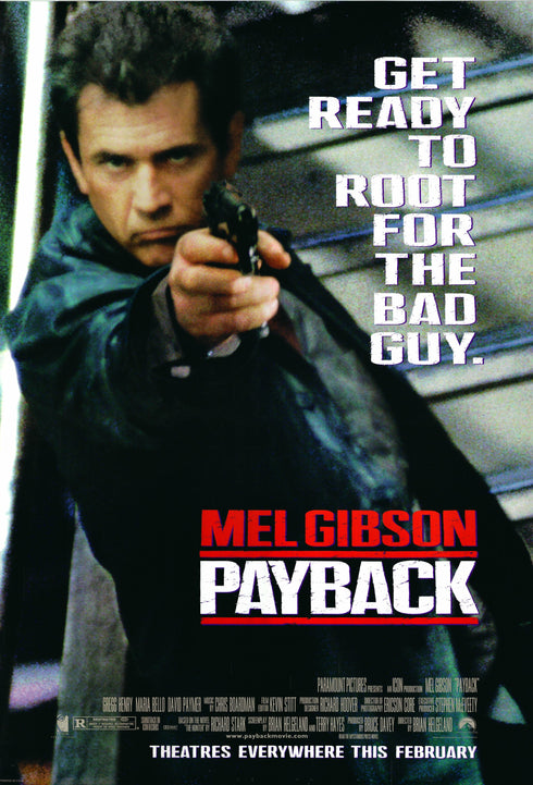 payback 1998 advance one sheet poster rolled double sided