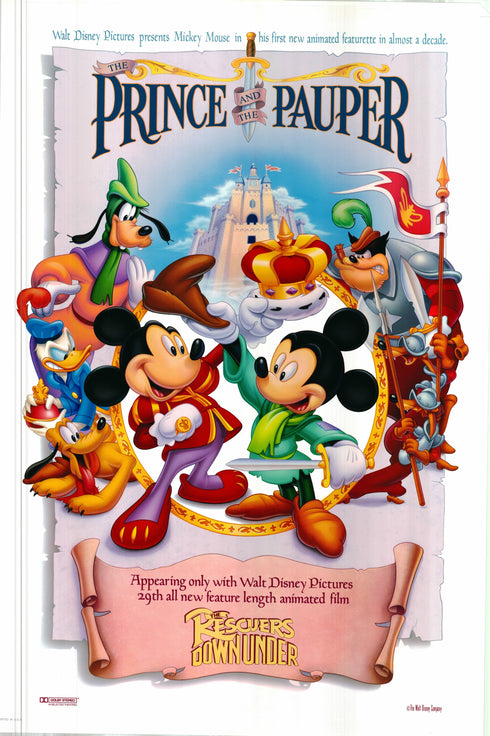 prince and the pauper 1990 one sheet poster rolled