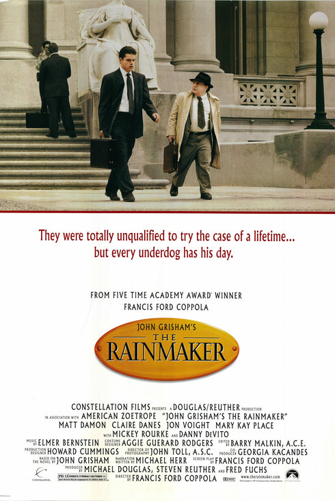 rainmaker 1997 one sheet poster rolled double sided