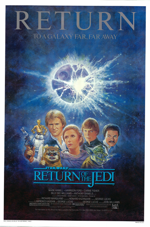 return of the jedi 1985R one sheet poster rolled