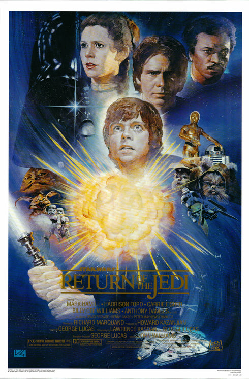 return of the jedi 1985R one sheet poster rolled (planet exploding)