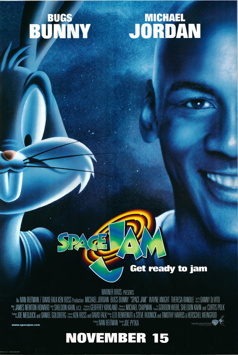 space jam 1996 advance one sheet poster rolled