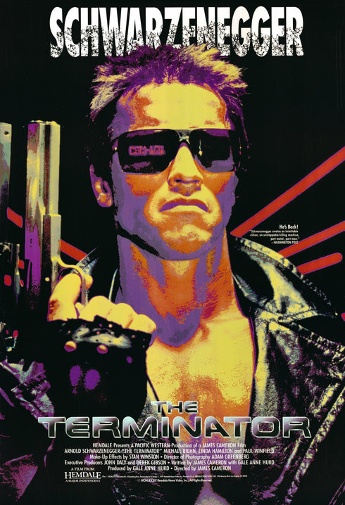 terminator 1991 vhs release of 1984 terminator one sheet poster rolled