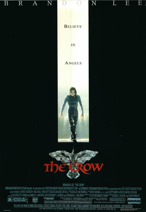 the crow 1994 one sheet poster rolled