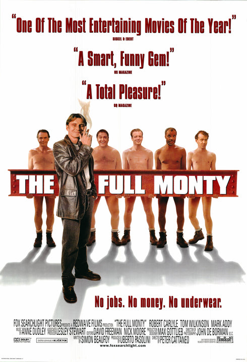 the full monty 1997 one sheet poster rolled double sided