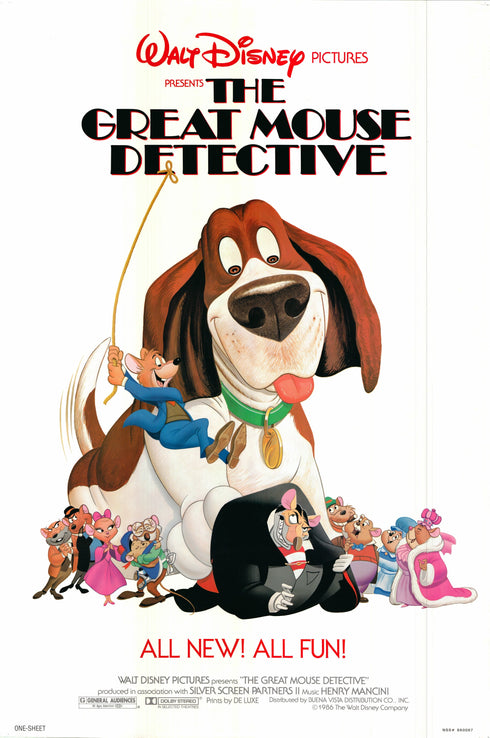 the great mouse detective 1986 one sheet poster rolled