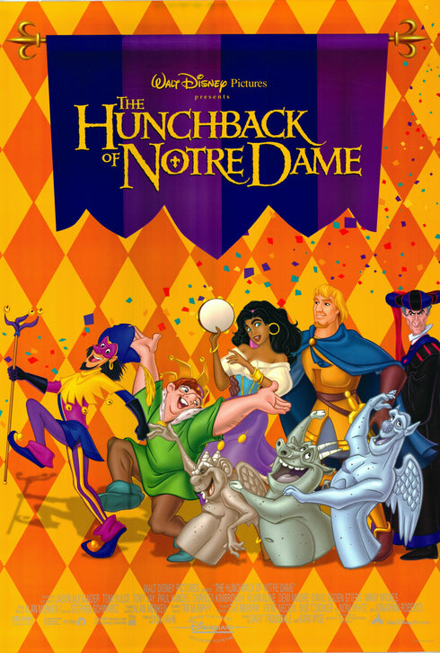 the hunchback of notre dame 1996 style b one sheet poster rolled double sided
