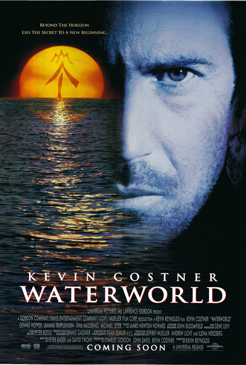 waterworld 1995 advance one sheet poster rolled double sided