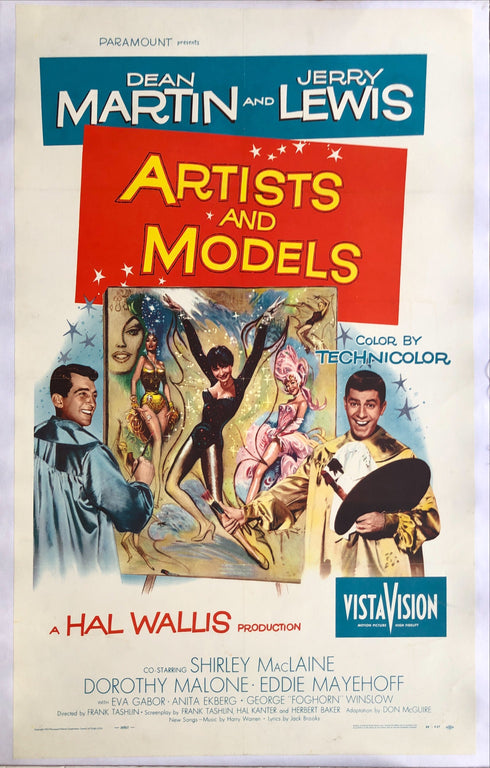 Artists And Models 1937 one sheet poster, linen