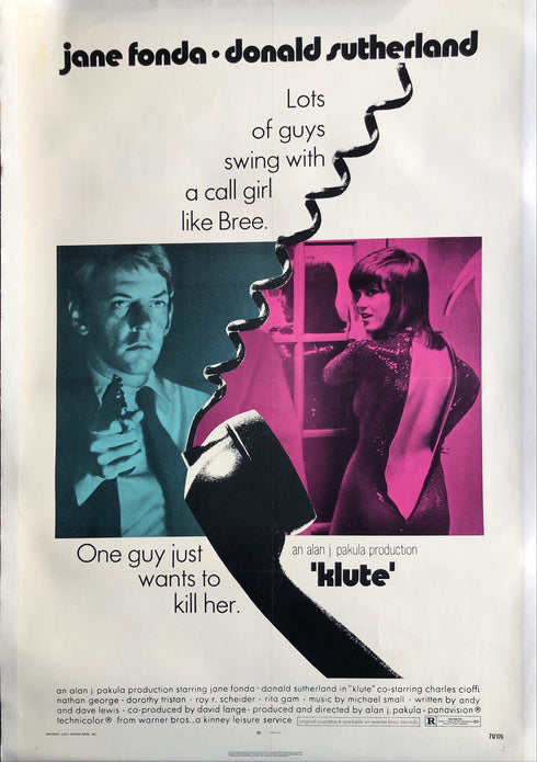 Klute 1971 one sheet poster linen