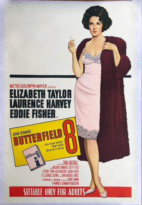 butterfield 8 1960 australian one sheet poster linen