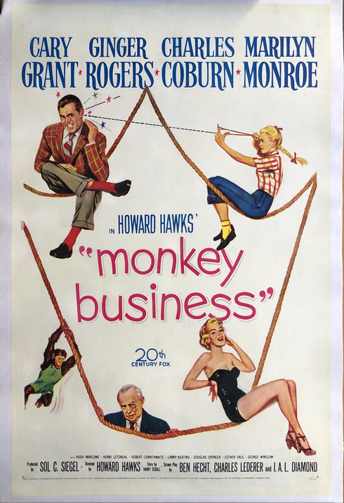 Monkey Business<br>(linen-backed + framed)