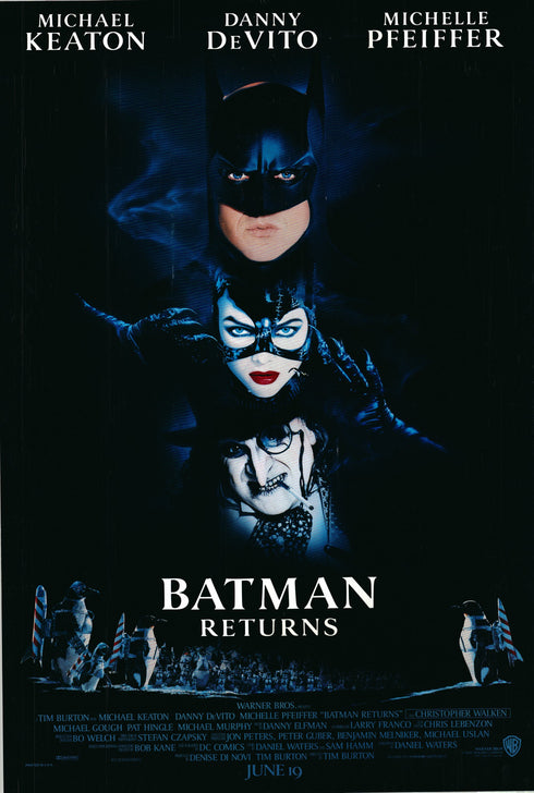 batman returns (three villains) 1992 advance sheet poster rolled