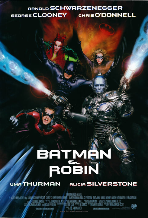 batman and robin 1997 advance sheet poster rolled
