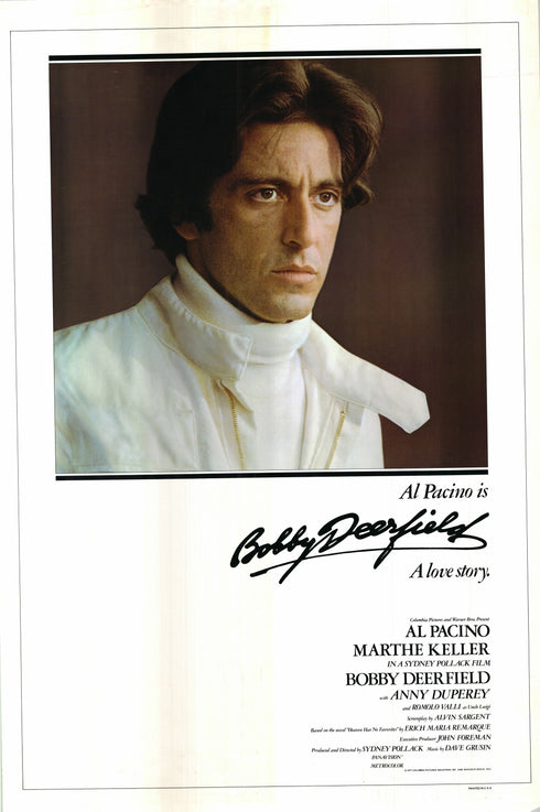 bobby deerfield 1977 one sheet poster rolled
