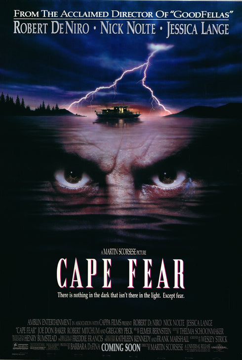 cape fear 1991 advance sheet poster rolled double sided