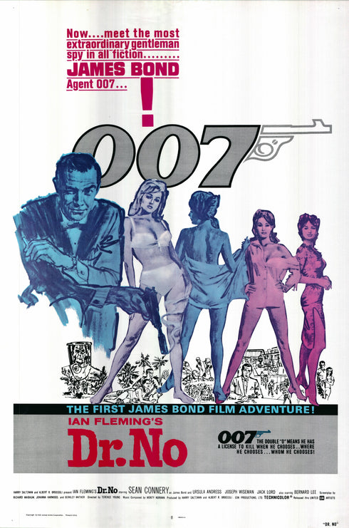 Dr. No 1962R one sheet poster, rolled