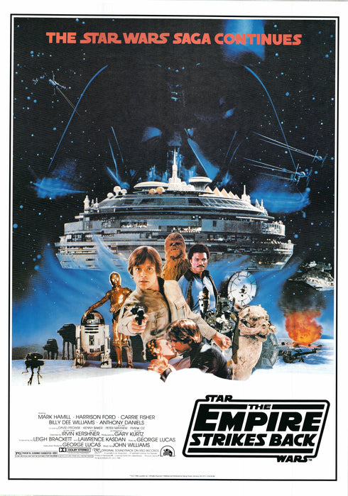 empire strikes back 1995R reprint of japanese version b1 one sheet poster rolled