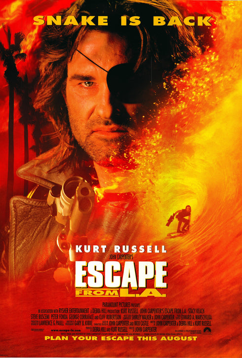 escape from la 1996 one sheet poster rolled