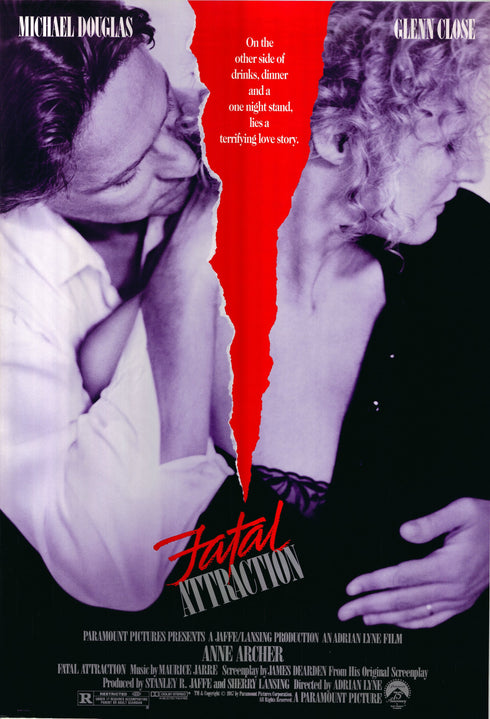 fatal attraction 1987 one sheet poster rolled
