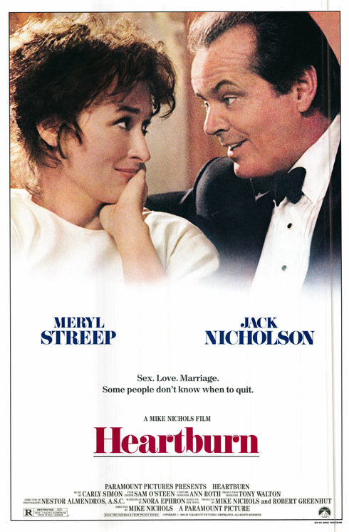 heartburn 1986 one sheet poster rolled