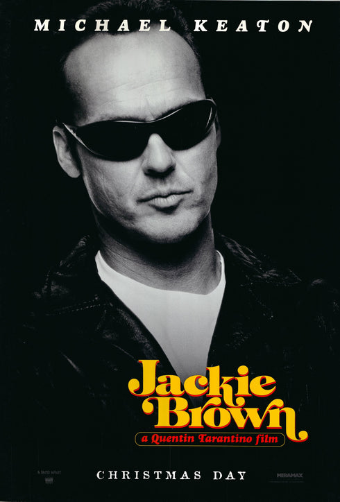 jackie brown (michael keaton) 1997 style c advance sheet poster rolled
