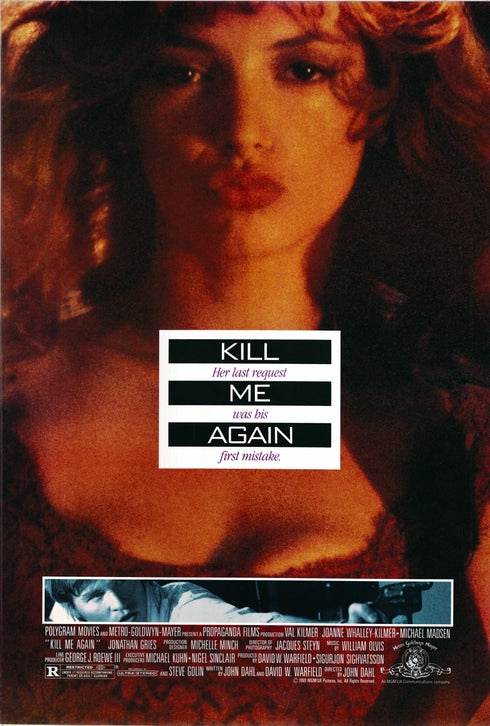 kill me again 1990 one sheet poster rolled