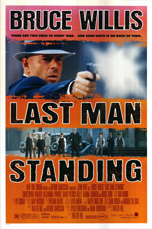 last man standing (orange) 1996 one sheet poster rolled