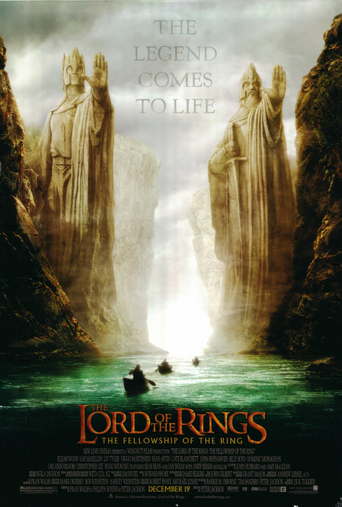 lord of the rings (giant statues) 2001 one sheet poster rolled double sided